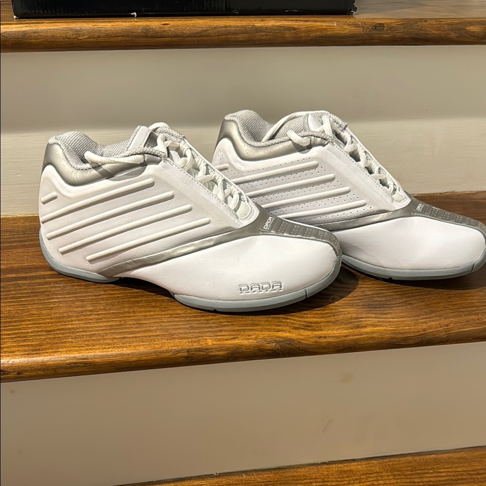 Dada Supreme Men's White and Gray Sneakers (8)